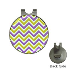 Zig Zags Pattern Hat Clips With Golf Markers by Valentinaart