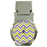 Zig zags pattern Money Clip Watches Front