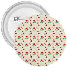 Flower Floral Sunflower Rose Star Red Green 3  Buttons by Mariart