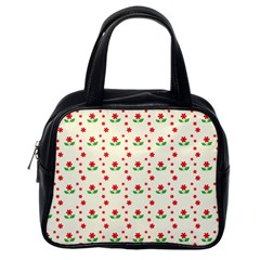 Flower Floral Sunflower Rose Star Red Green Classic Handbags (one Side) by Mariart