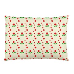 Flower Floral Sunflower Rose Star Red Green Pillow Case by Mariart