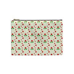 Flower Floral Sunflower Rose Star Red Green Cosmetic Bag (medium)  by Mariart