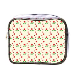 Flower Floral Sunflower Rose Star Red Green Mini Toiletries Bags by Mariart