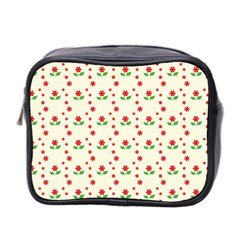 Flower Floral Sunflower Rose Star Red Green Mini Toiletries Bag 2-side by Mariart