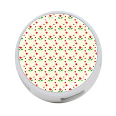 Flower Floral Sunflower Rose Star Red Green 4-port Usb Hub (one Side) by Mariart