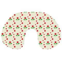 Flower Floral Sunflower Rose Star Red Green Travel Neck Pillows by Mariart