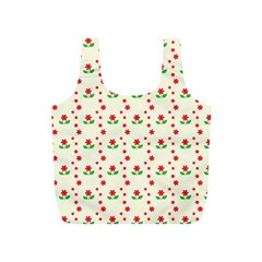 Flower Floral Sunflower Rose Star Red Green Full Print Recycle Bags (s)  by Mariart