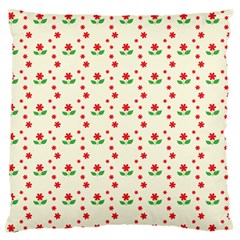 Flower Floral Sunflower Rose Star Red Green Standard Flano Cushion Case (one Side) by Mariart