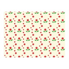 Flower Floral Sunflower Rose Star Red Green Double Sided Flano Blanket (mini)  by Mariart