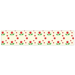 Flower Floral Sunflower Rose Star Red Green Flano Scarf (small) by Mariart