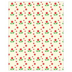 Flower Floral Sunflower Rose Star Red Green Drawstring Bag (small) by Mariart