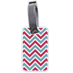 Zig Zags Pattern Luggage Tags (one Side)  by Valentinaart