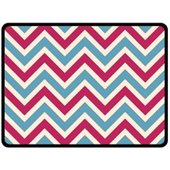 Zig Zags Pattern Double Sided Fleece Blanket (large)  by Valentinaart