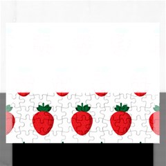 Fruit Strawberries Red Green Rectangular Jigsaw Puzzl