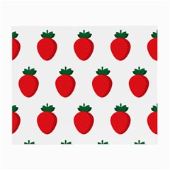 Fruit Strawberries Red Green Small Glasses Cloth by Mariart