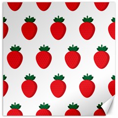 Fruit Strawberries Red Green Canvas 12  X 12   by Mariart