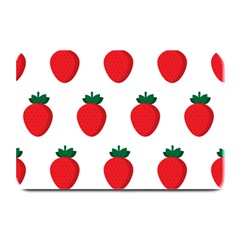 Fruit Strawberries Red Green Plate Mats by Mariart