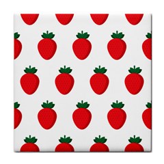 Fruit Strawberries Red Green Face Towel