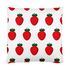 Fruit Strawberries Red Green Standard Cushion Case (two Sides) by Mariart