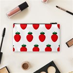 Fruit Strawberries Red Green Cosmetic Bag (Small)  Back