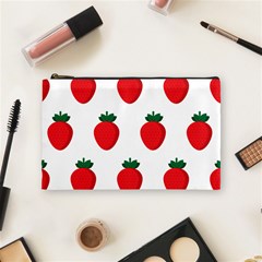 Fruit Strawberries Red Green Cosmetic Bag (medium) 