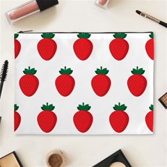 Fruit Strawberries Red Green Cosmetic Bag (xl)