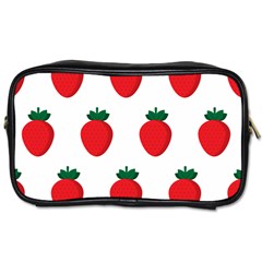 Fruit Strawberries Red Green Toiletries Bags 2-side