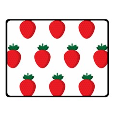 Fruit Strawberries Red Green Fleece Blanket (small)