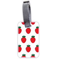 Fruit Strawberries Red Green Luggage Tags (two Sides) by Mariart