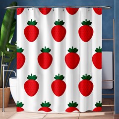 Fruit Strawberries Red Green Shower Curtain 60  X 72  (medium)  by Mariart