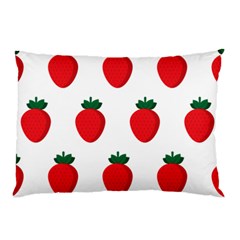 Fruit Strawberries Red Green Pillow Case (two Sides) by Mariart