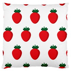 Fruit Strawberries Red Green Large Cushion Case (one Side)