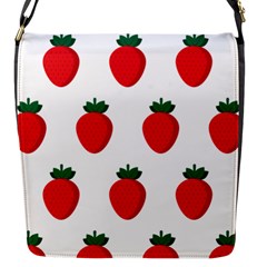 Fruit Strawberries Red Green Flap Messenger Bag (s)