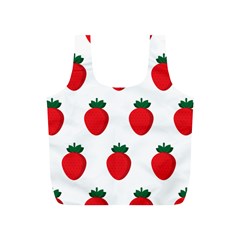 Fruit Strawberries Red Green Full Print Recycle Bags (s)  by Mariart