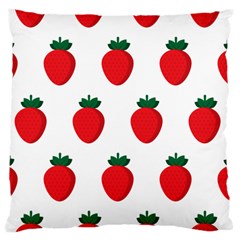 Fruit Strawberries Red Green Standard Flano Cushion Case (one Side)