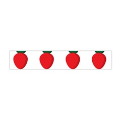 Fruit Strawberries Red Green Flano Scarf (mini) by Mariart