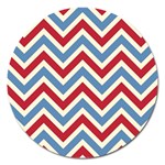 Zig zags pattern Magnet 5  (Round) Front