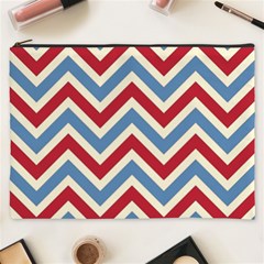 Zig Zags Pattern Cosmetic Bag (xxxl)  by Valentinaart