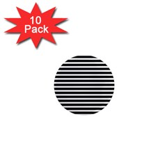 Horizontal Stripes Black 1  Mini Magnet (10 Pack)  by Mariart