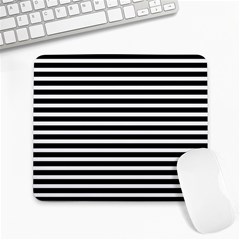 Horizontal Stripes Black Large Mousepads by Mariart