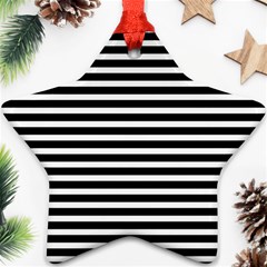 Horizontal Stripes Black Star Ornament (two Sides) by Mariart