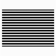 Horizontal Stripes Black Large Glasses Cloth by Mariart