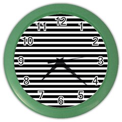 Horizontal Stripes Black Color Wall Clocks