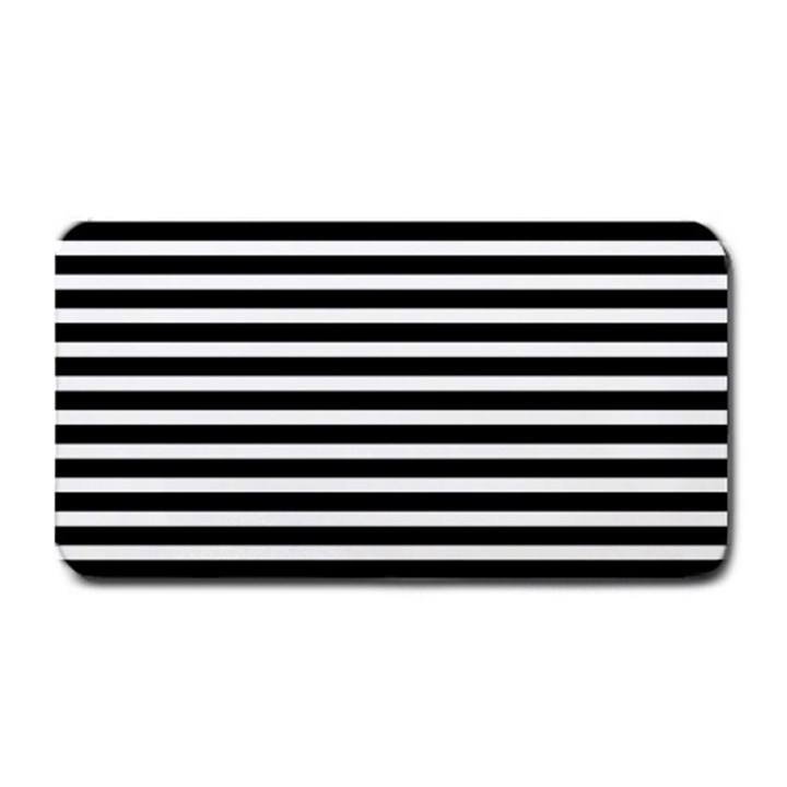 Horizontal Stripes Black Medium Bar Mats