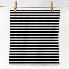 Horizontal Stripes Black Face Towel by Mariart