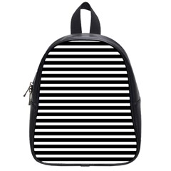 Horizontal Stripes Black School Bags (small)  by Mariart