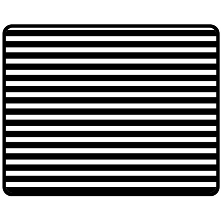 Horizontal Stripes Black Fleece Blanket (Medium) 