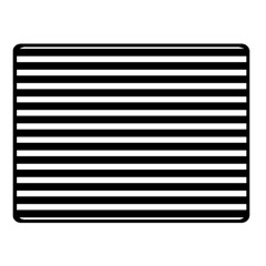 Horizontal Stripes Black Fleece Blanket (small) by Mariart