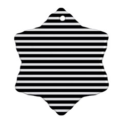 Horizontal Stripes Black Ornament (snowflake)