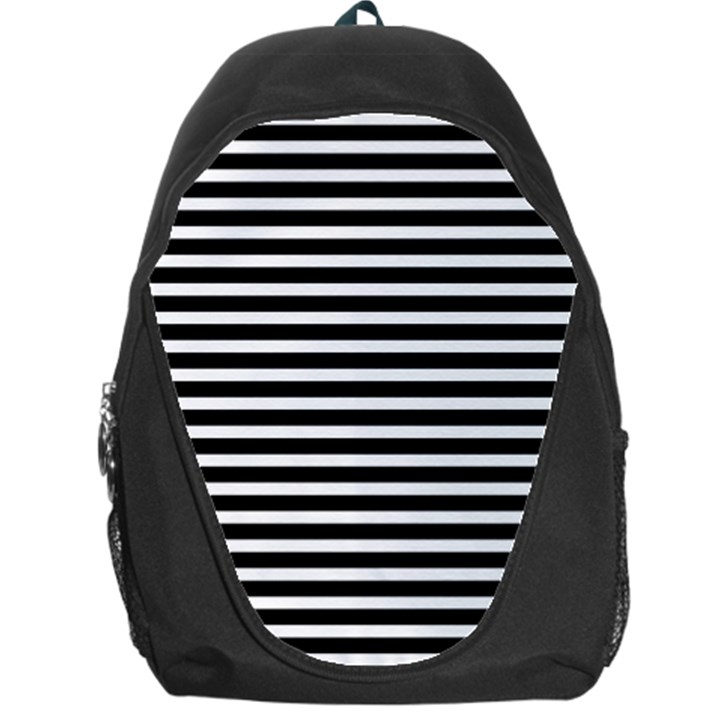 Horizontal Stripes Black Backpack Bag